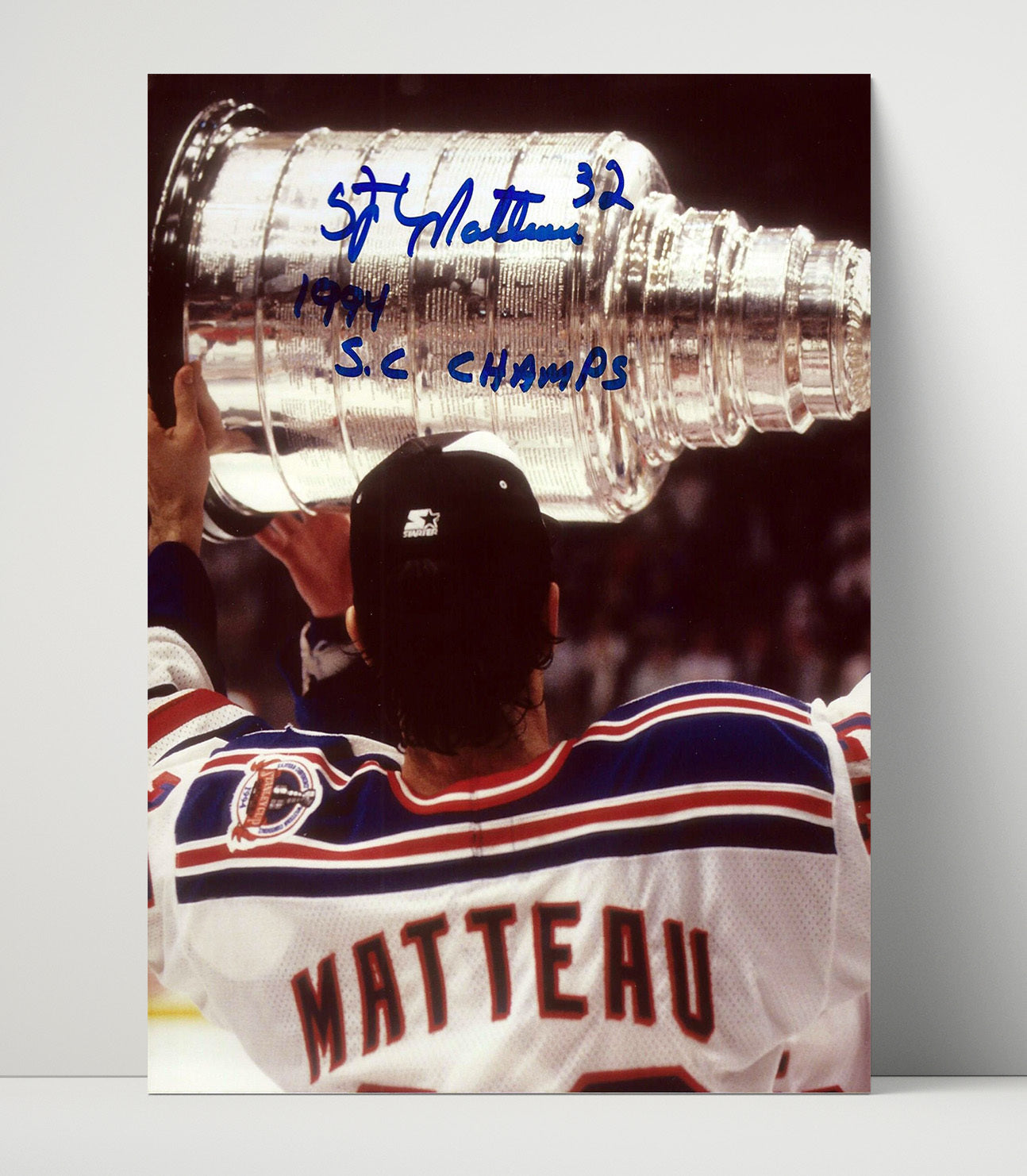 Stefan Matteau - Rangers Cup Clincher Moment Hockey Wall Art - hockey wall art print