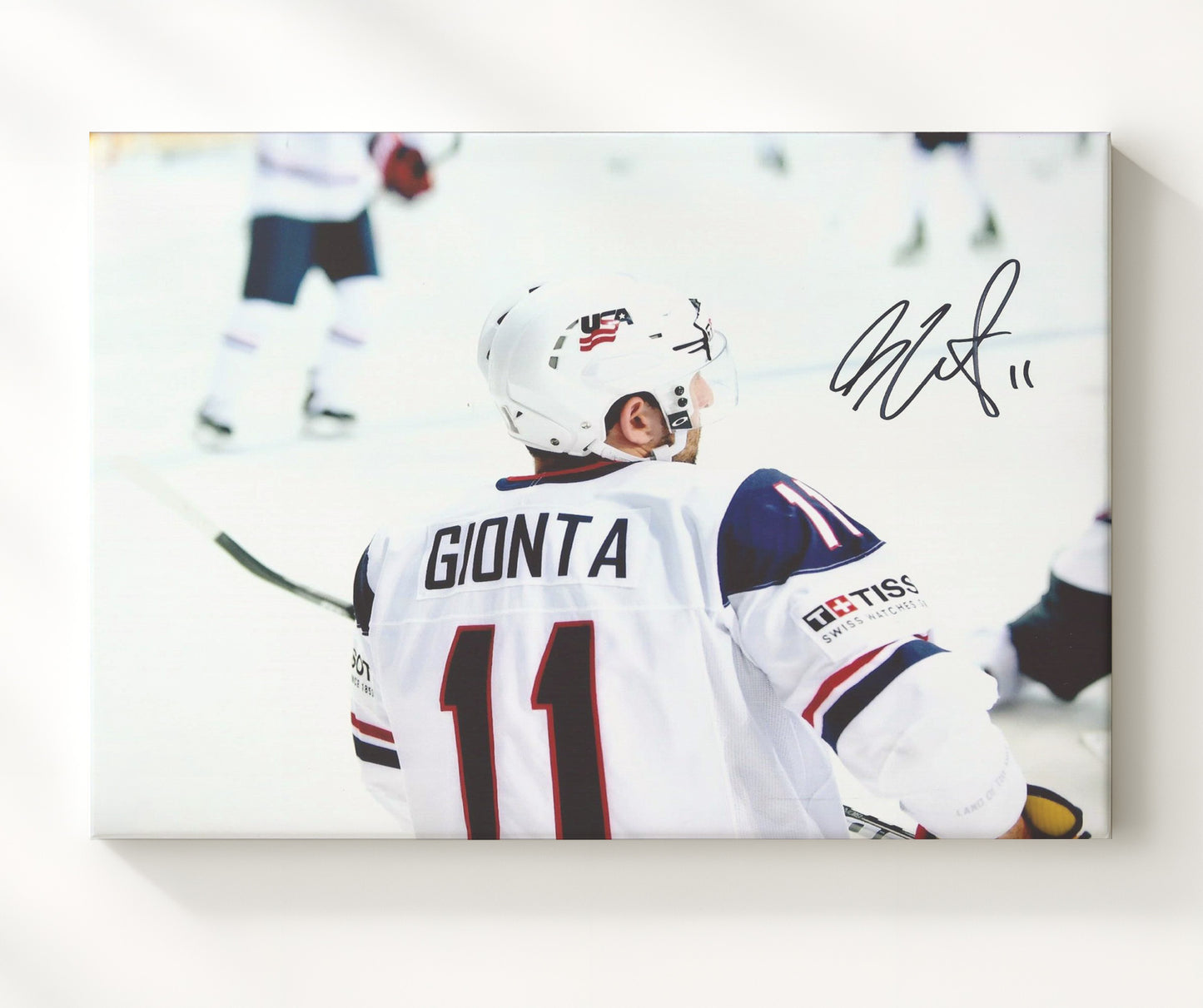 Stephen Gionta - USA Hockey Olympic Warmup Hockey Wall Art - hockey wall art print