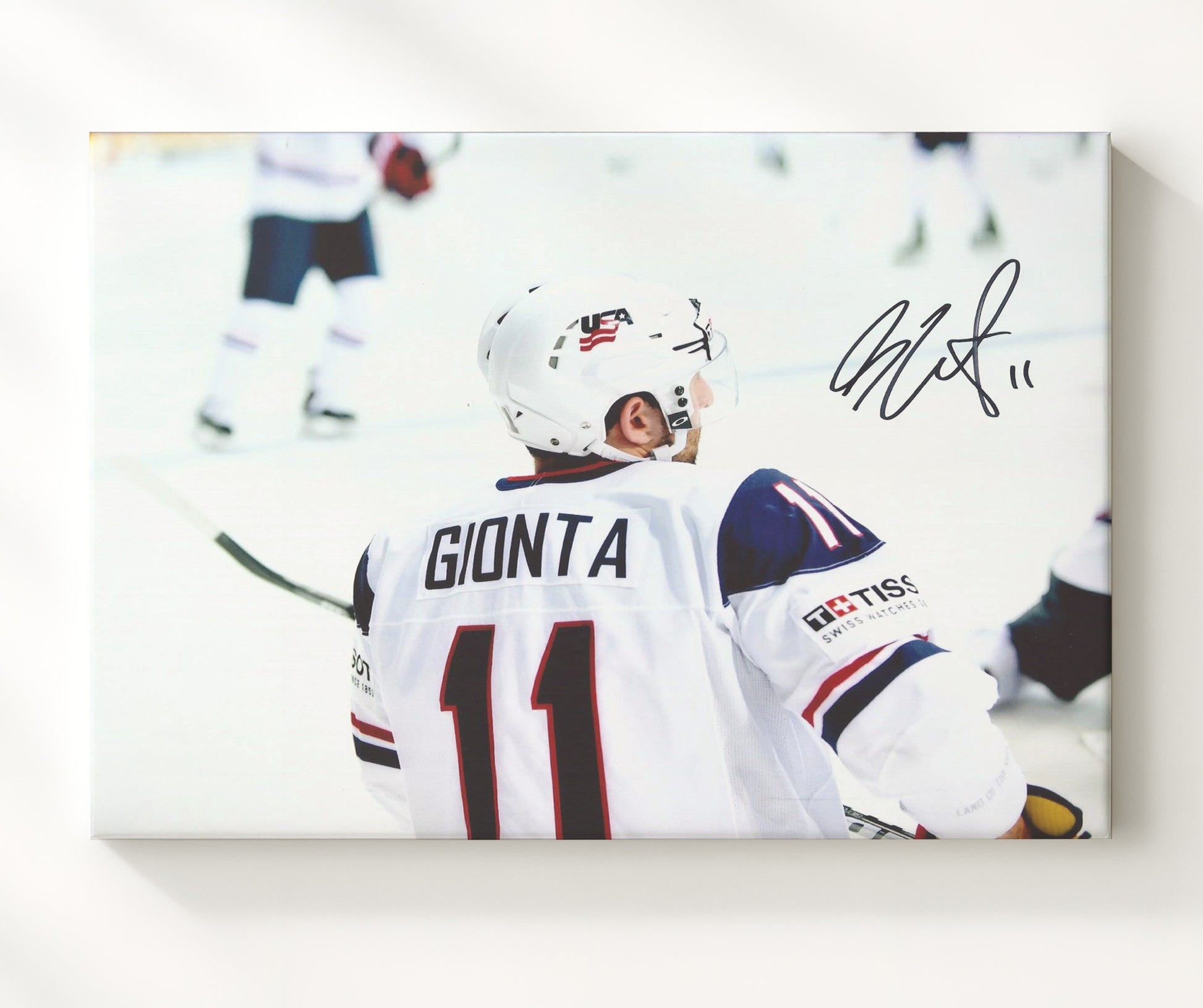 Stephen Gionta - USA Hockey Olympic Warmup Hockey Wall Art - hockey wall art print