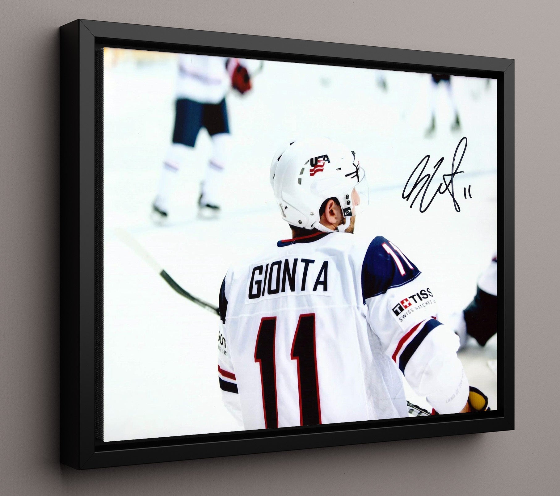 Stephen Gionta - USA Hockey Olympic Warmup Hockey Wall Art - hockey wall art print