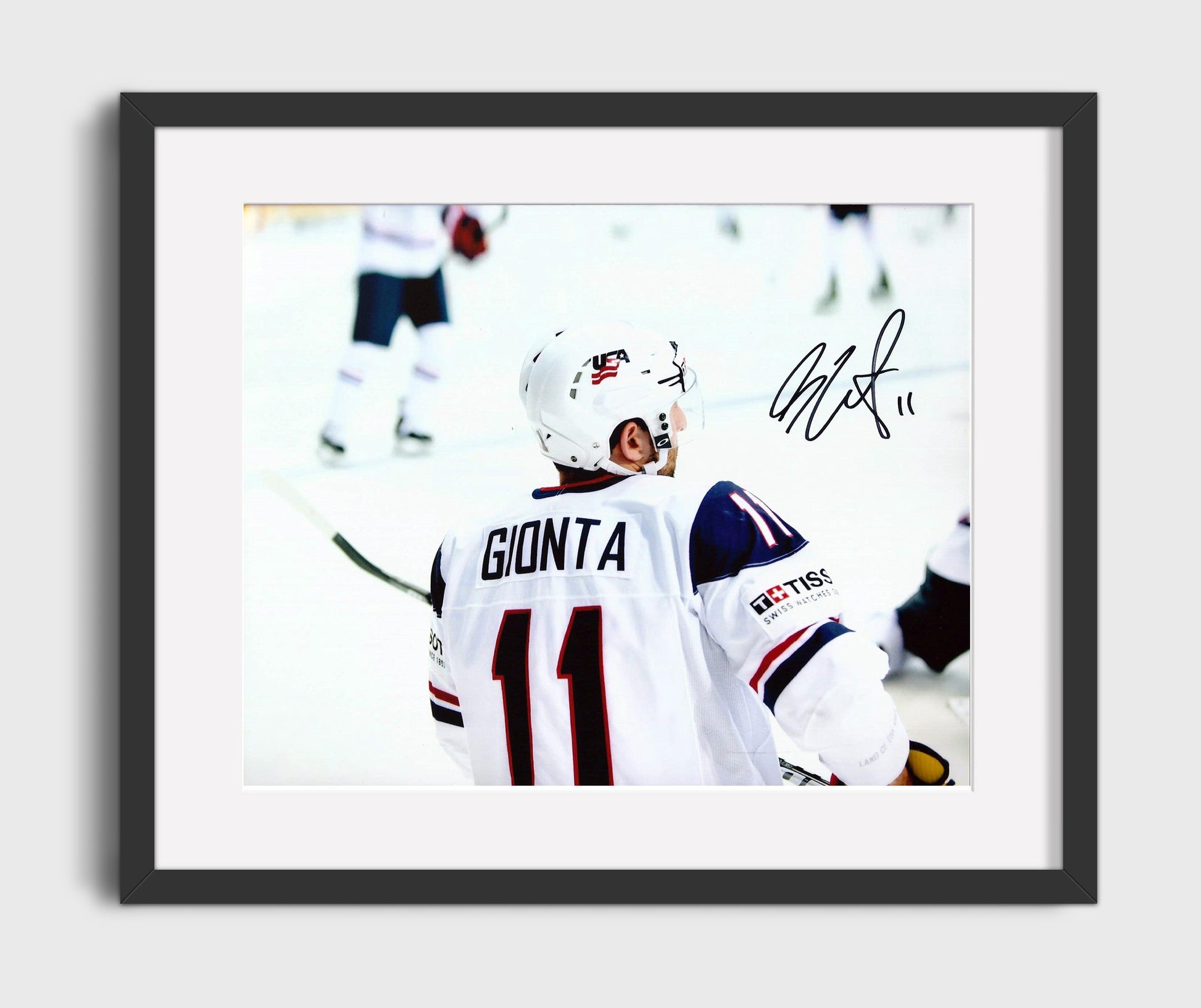 Stephen Gionta - USA Hockey Olympic Warmup Hockey Wall Art - hockey wall art print