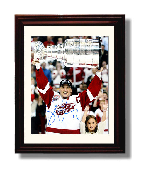 Steve Yzerman - Detroit Hockey 2002 Stanley Cup Captain Lift Hockey Wall Art - hockey wall art print