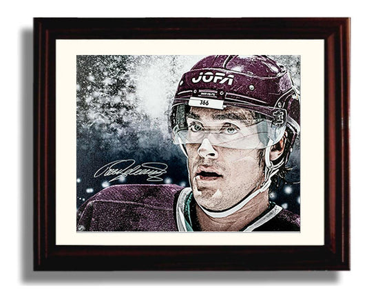 Teemu Selanne - Anaheim Hockey Skating Portrait Hockey Wall Art - hockey wall art print