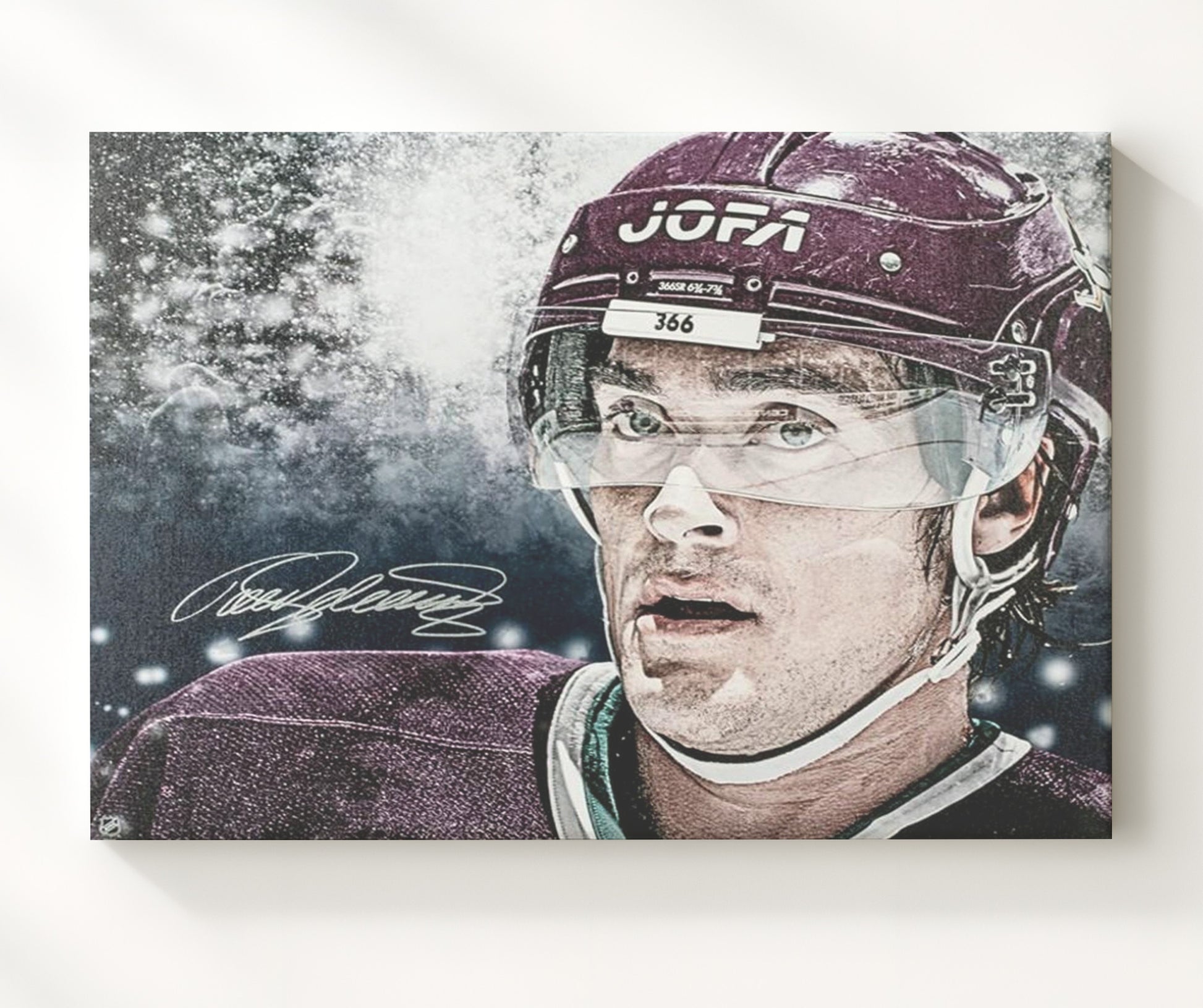 Teemu Selanne - Anaheim Hockey Skating Portrait Hockey Wall Art - hockey wall art print