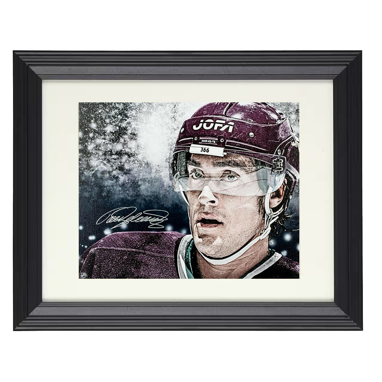 Teemu Selänne – Anaheim Skating Image 8x10 matted black framed hockey wall art