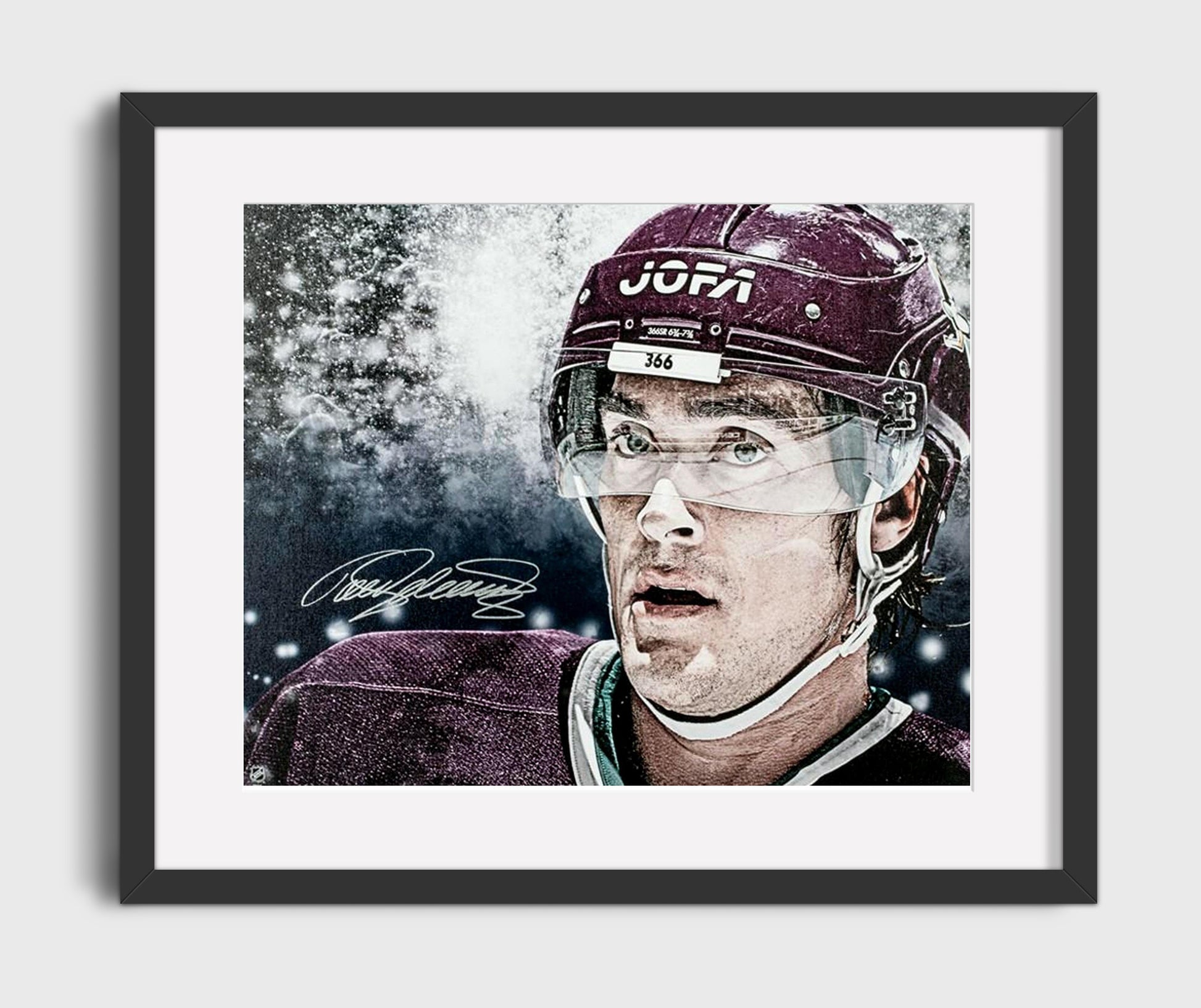 Teemu Selanne - Anaheim Hockey Skating Portrait Hockey Wall Art - hockey wall art print
