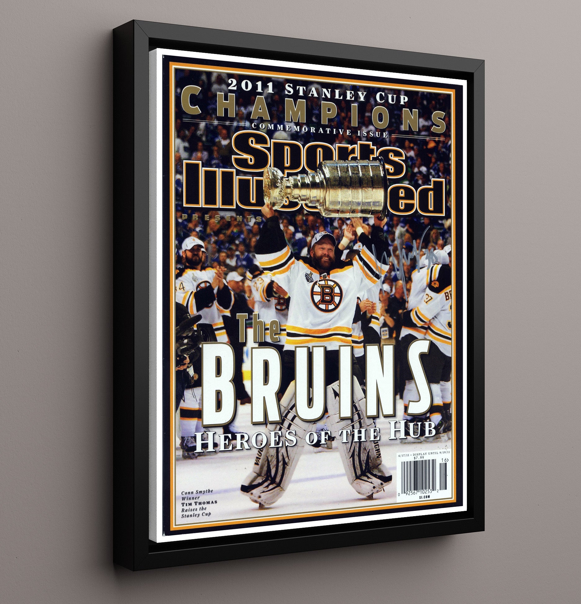 Tim Thomas - Boston Hockey 2011 Si Stanley Cup Conn Smythe Celebration Hockey Wall Art - hockey wall art print