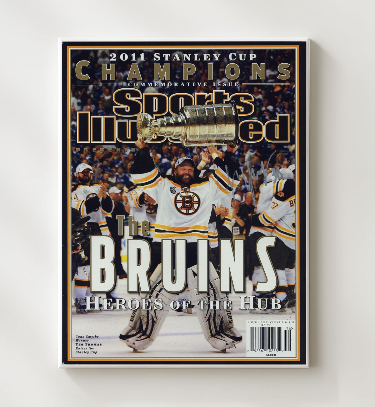 Tim Thomas - Boston Hockey 2011 Si Stanley Cup Conn Smythe Celebration Hockey Wall Art - hockey wall art print