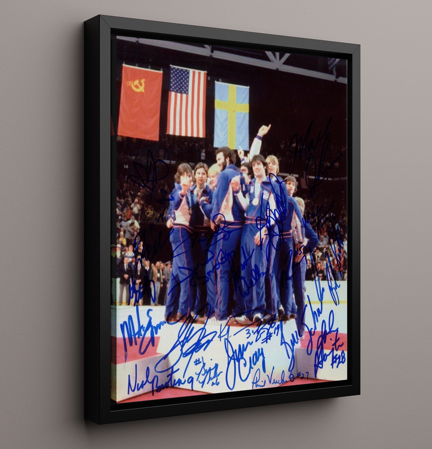 USA Hockey Team - Olympic Gold Medal Celebration 1980 Si Cover Hockey Wall Art - hockey wall art print