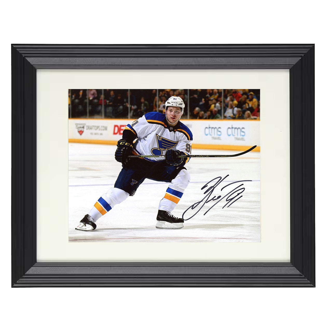 Vladimir Tarasenko – St Louis Skating Action 8x10 matted black framed hockey wall art
