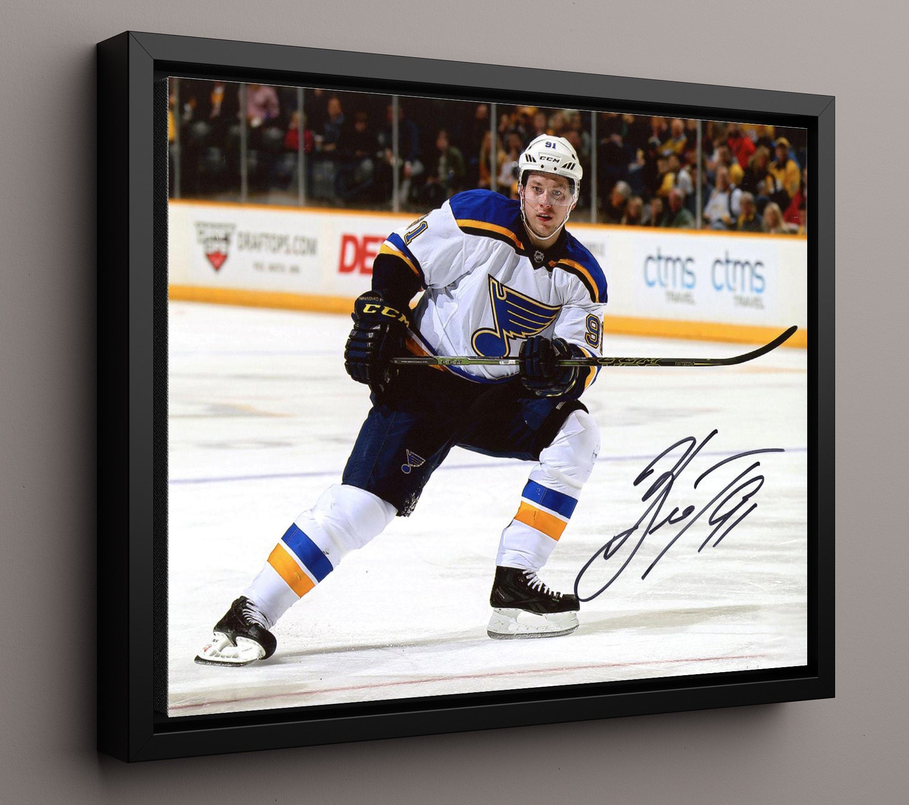 Vladimir Tarasenko - St Louis Hockey Skating Action Hockey Wall Art - hockey wall art print