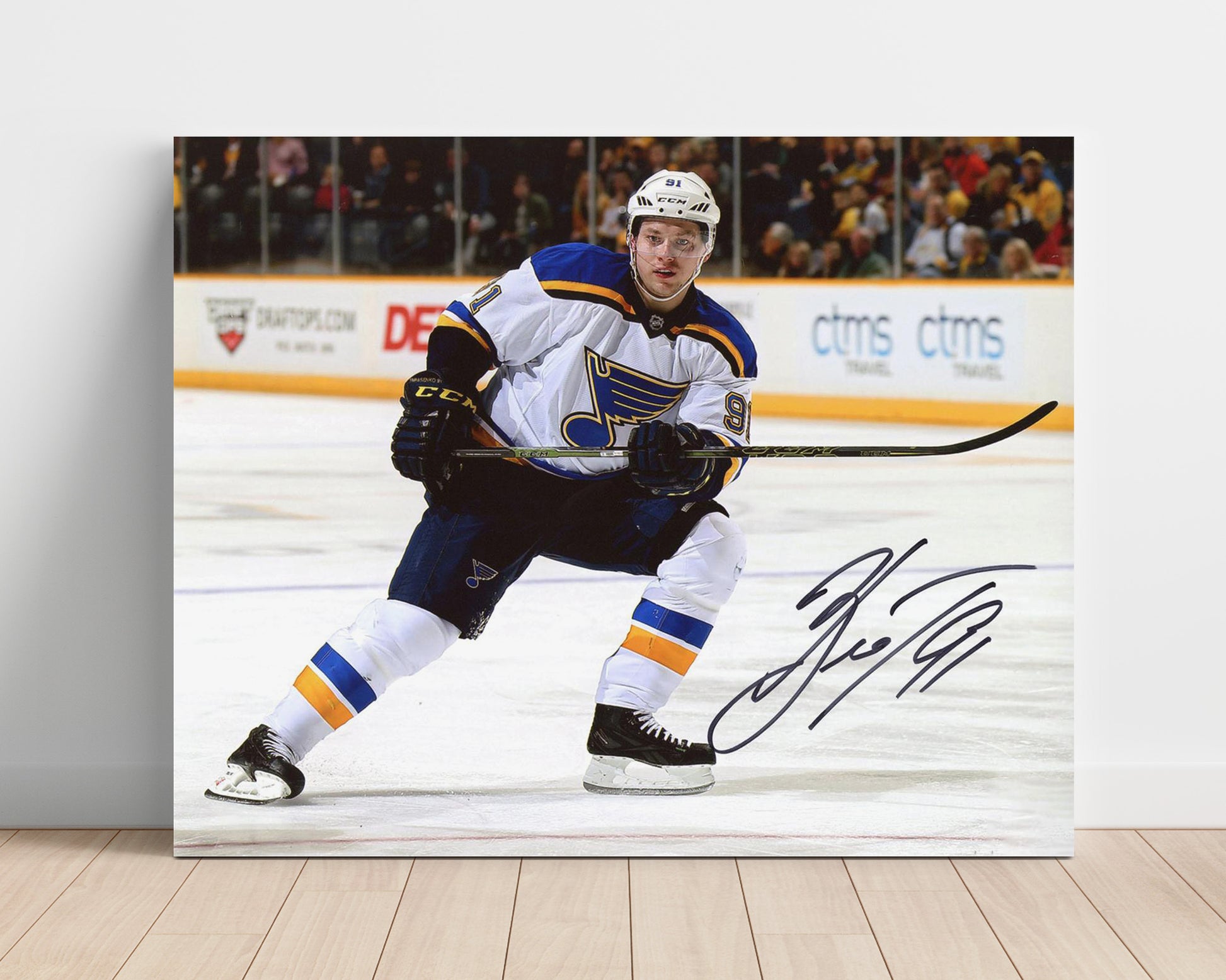 Vladimir Tarasenko - St Louis Hockey Skating Action Hockey Wall Art - hockey wall art print