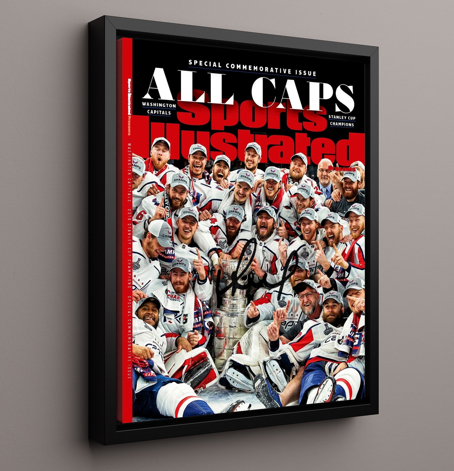 Washington Hockey 2018 Si Stanley Cup Champions Team Celebration Hockey Wall Art - hockey wall art print