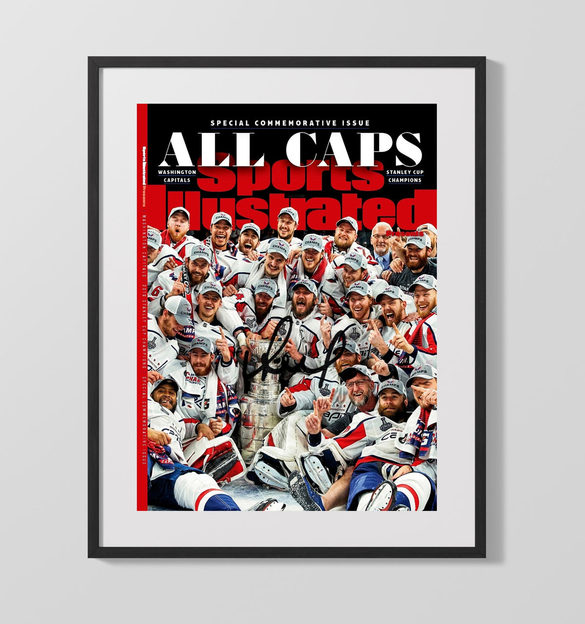 Washington Hockey 2018 Si Stanley Cup Champions Team Celebration Hockey Wall Art - Hockey Framed Print