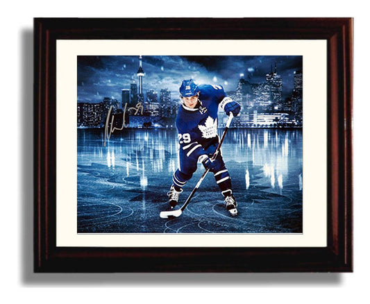William Nylander - Toronto Hockey Skyline Portrait Hockey Wall Art - hockey wall art print