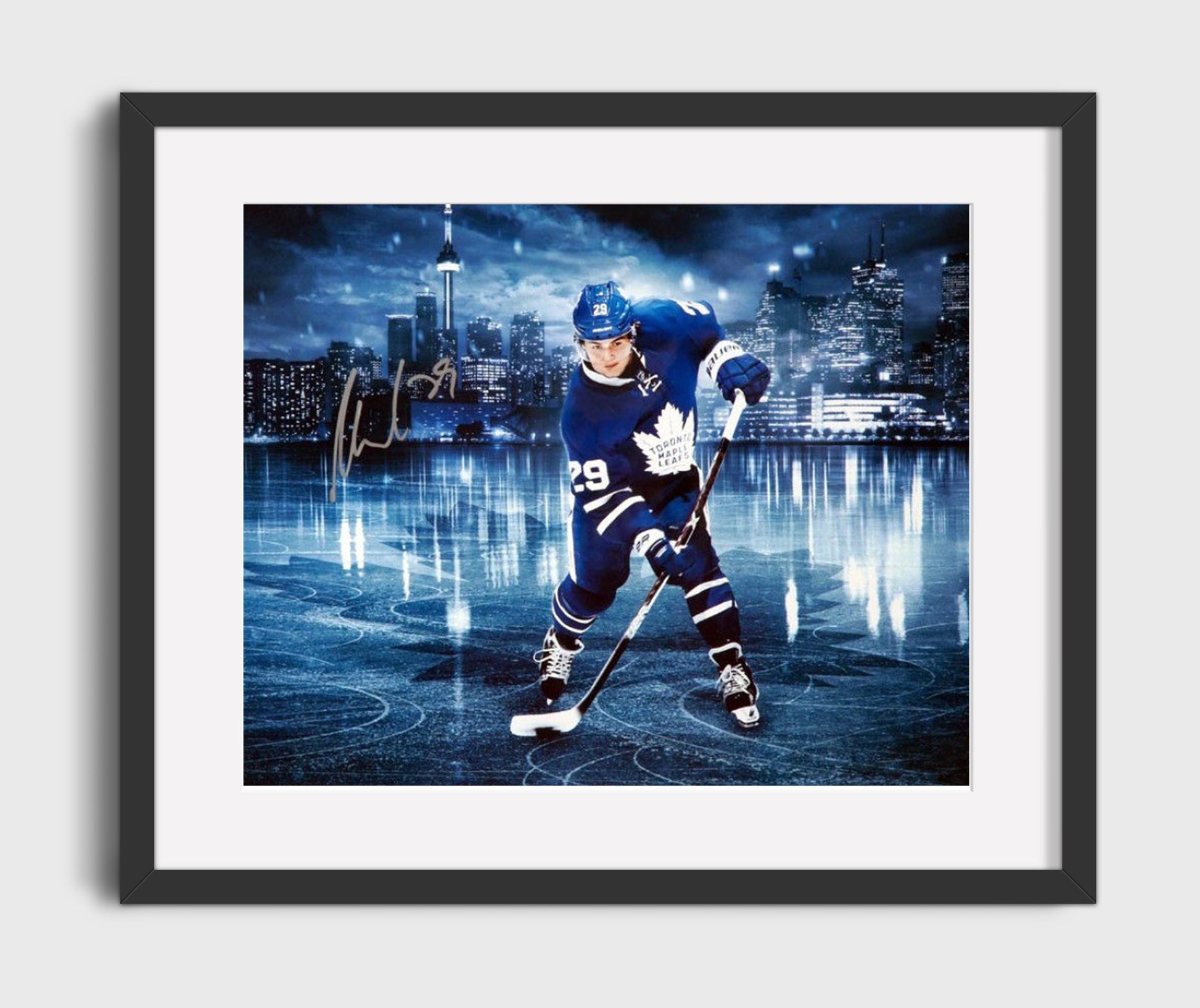 William Nylander - Toronto Hockey Skyline Portrait Hockey Wall Art - hockey wall art print