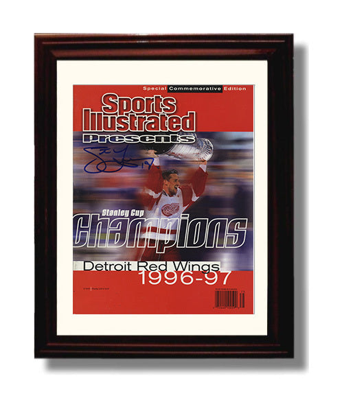 Yzerman Detroit Hockey Stanley Cup Si Cover 1996 Hockey Wall Art - hockey wall art print