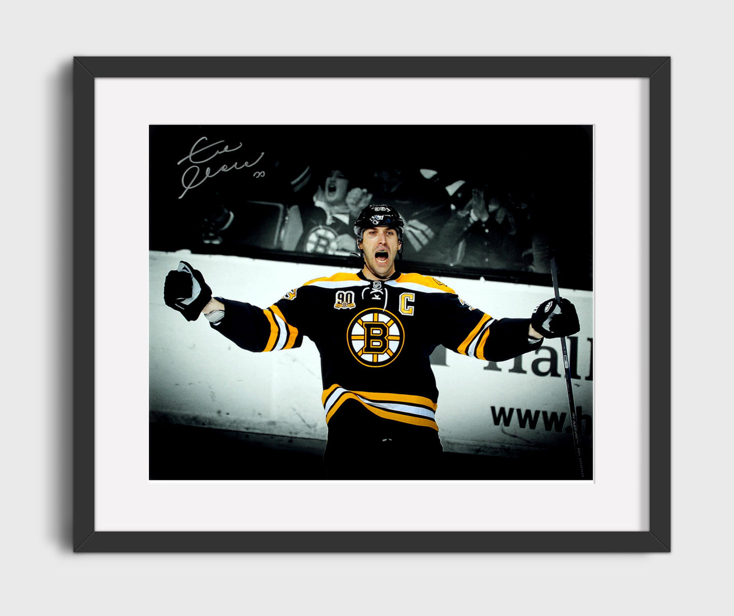 Zdeno Chara - Boston Hockey Captain Goal Celebration Hockey Wall Art - hockey wall art print