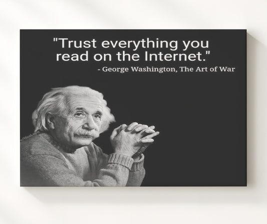 Albert Einstein - Trust Everything Online 8x10 Canvas funny wall art