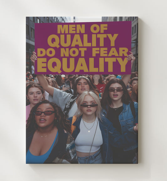 Equality Protest March - Men of Quality Sign 8x10 Canvas funny wall art