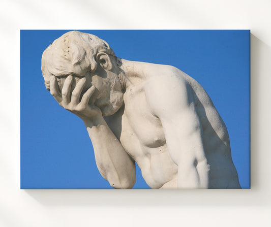 Facepalm Statue - Eternal Disappointment 8x10 Canvas funny wall art