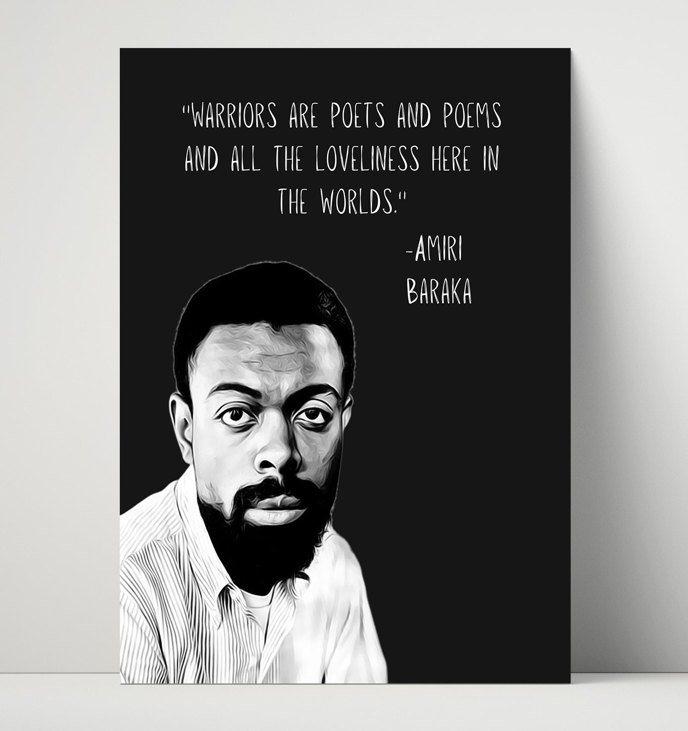 Amiri Baraka Poets and Warriors Vision Print 16x20 Unframed Print literary wall art print – Literature Quotes decor