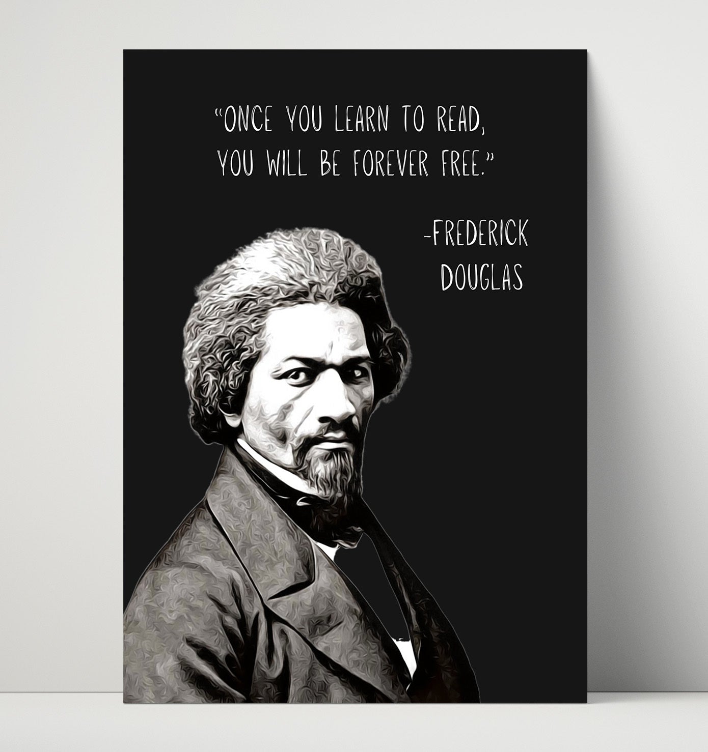 Frederick Douglass Literacy Is Freedom Print 16x20 Unframed Print literary wall art print – Literature Quotes decor