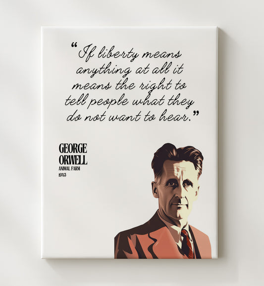 George Orwell - Animal Farm - Truth and Freedom 16x20 Gallery Frame literary quote wall art