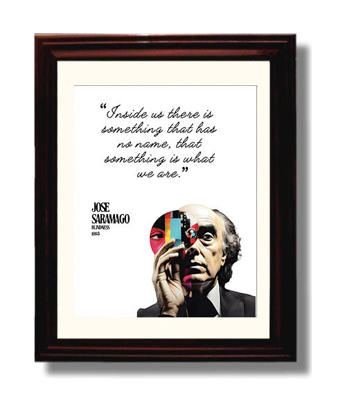 Jose Saramago Blindness Identity and Inner Self Quote Print 8x10 Beveled Frame literary wall art print – Literature Quotes decor