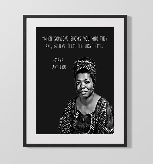 Maya Angelou Truth Revealed Wisdom Print 16x20 Gallery Framed Artwork wall art print – Literature Quotes decor
