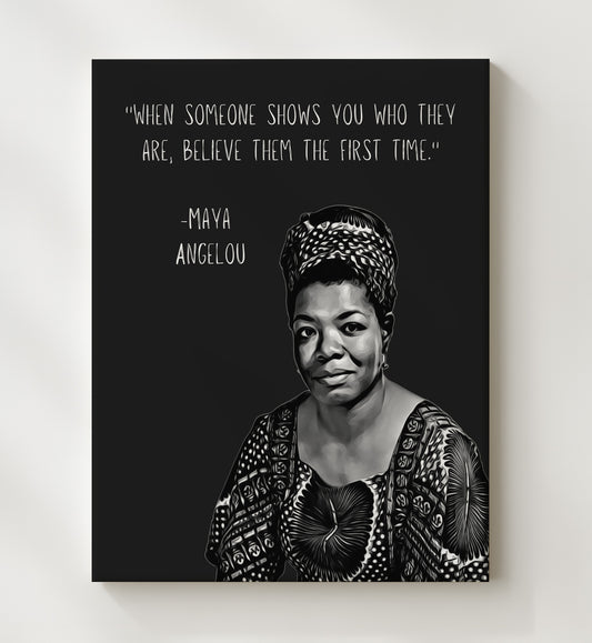 Maya Angelou - Truth Revealed 16x20 Gallery Frame literary quote wall art