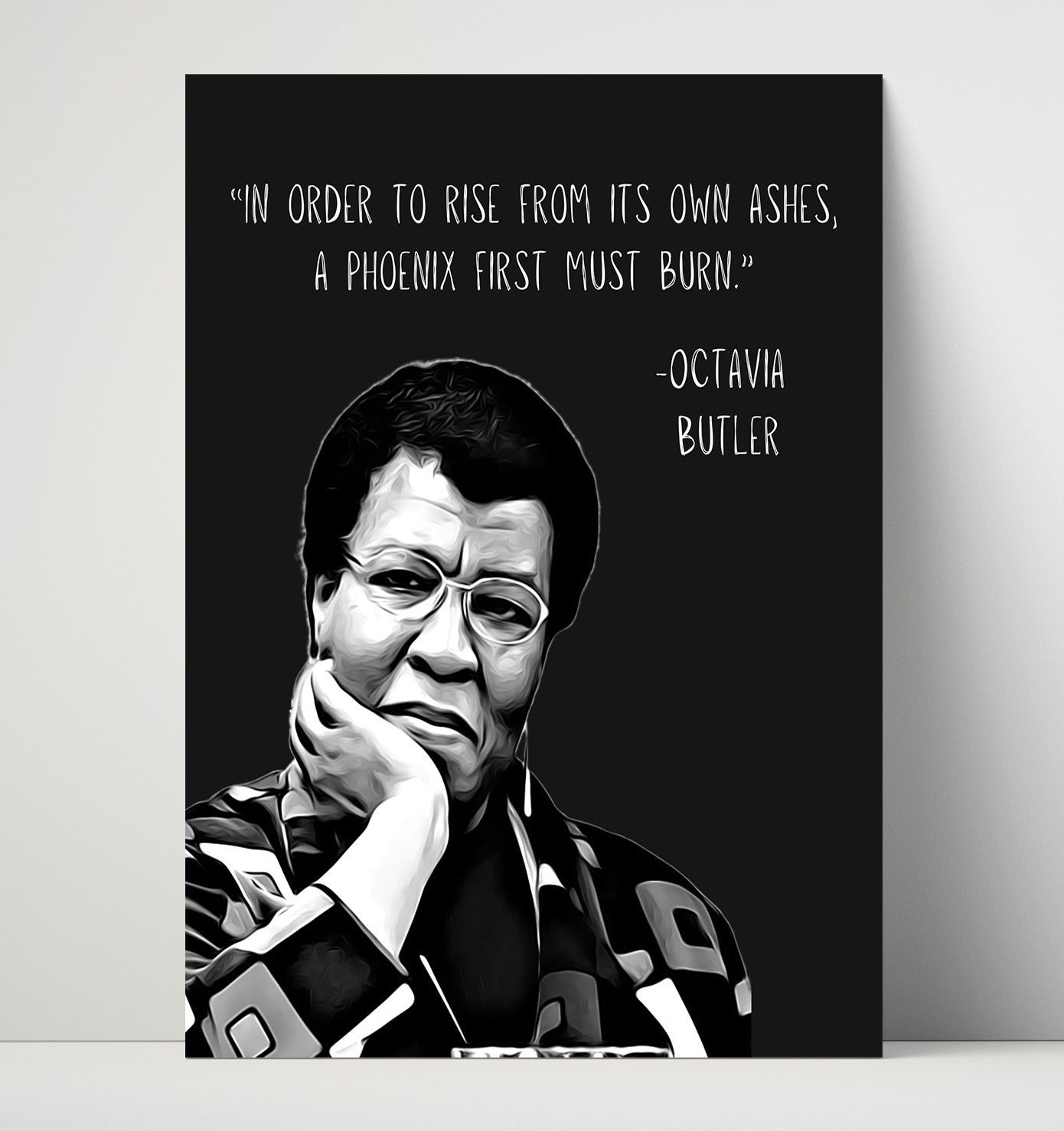Octavia Butler Phoenix Rising Strength Print 16x20 Unframed Print literary wall art print – Literature Quotes decor