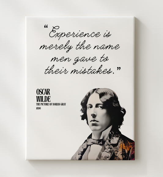 Oscar Wilde - The Picture of Dorian Gray - Experience and Mistakes 16x20 Gallery Frame literary quote wall art