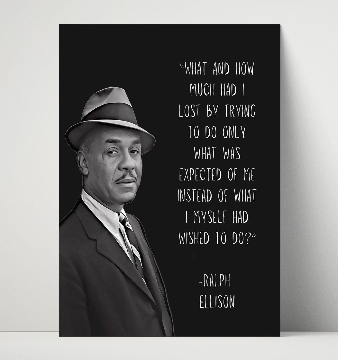 Ralph Ellison Identity and Expectation Reflection Print 16x20 Unframed Print literary wall art print – Literature Quotes decor