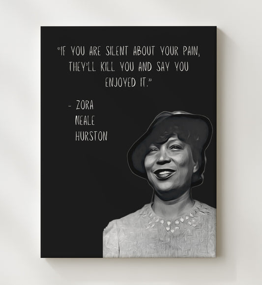 Zora Neale Hurston - Silent Pain and Truth 16x20 Gallery Frame literary quote wall art