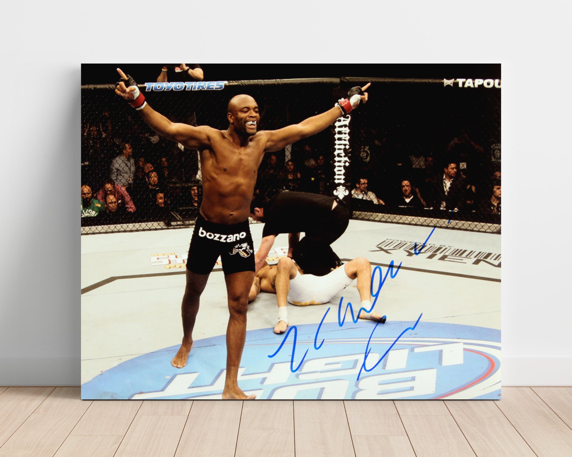 Anderson Silva - Knockout Celebration MMA Wall Art 16x20 Unframed Print wall art print – MMA Wall Art decor