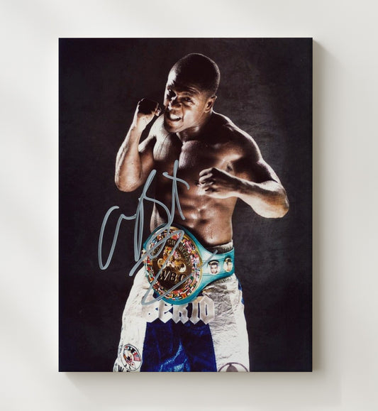 Andre Berto - Championship Belt Studio Pose 8x10 Canvas MMA wall art
