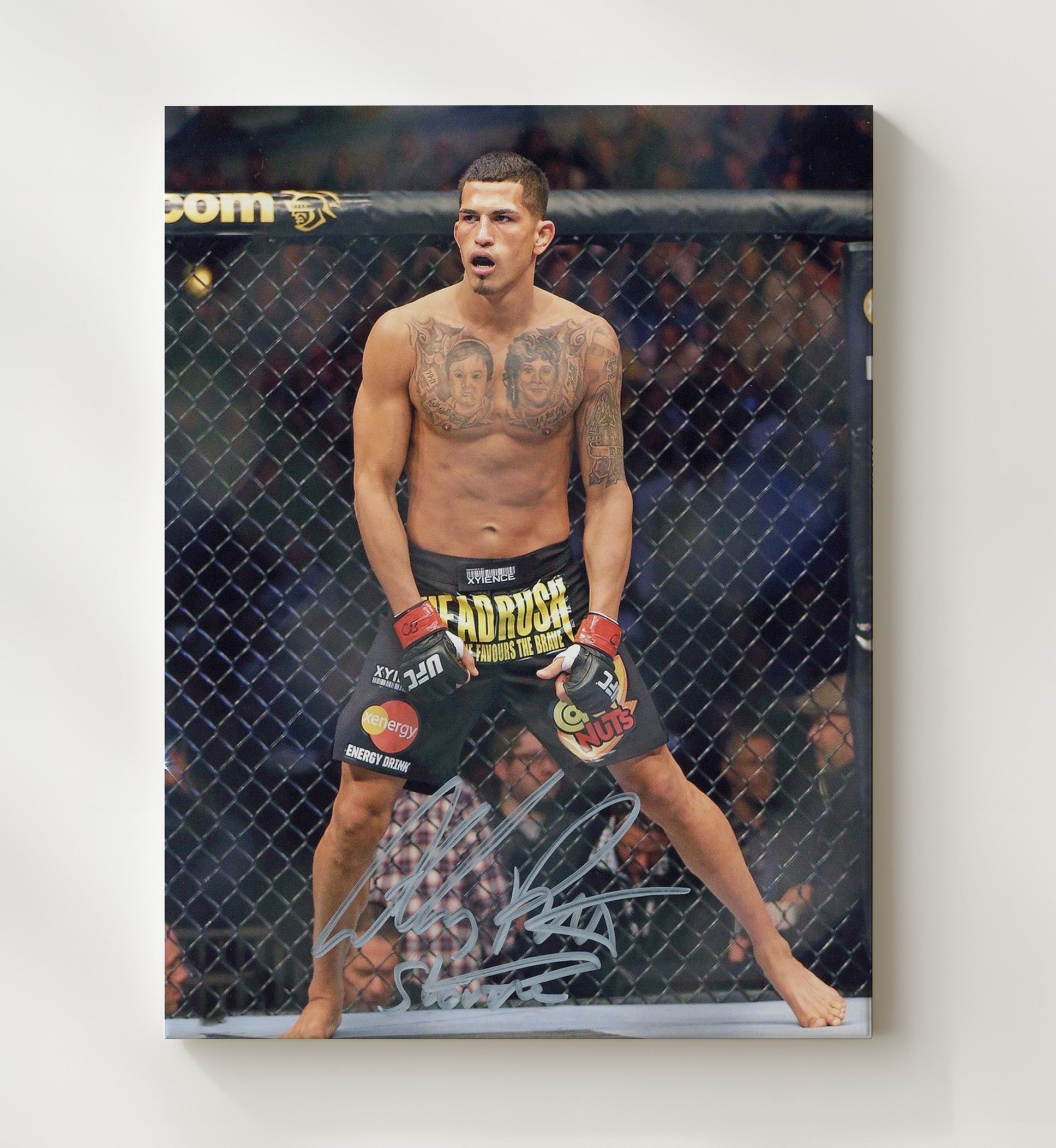Anthony Pettis - Cage Ready Stance MMA Wall Art 20x24 Canvas wall art print – MMA Wall Art decor