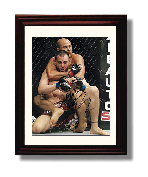 BJ Penn - Rear Choke Submission MMA Wall Art 8x10 Beveled Frame wall art print – MMA Wall Art decor