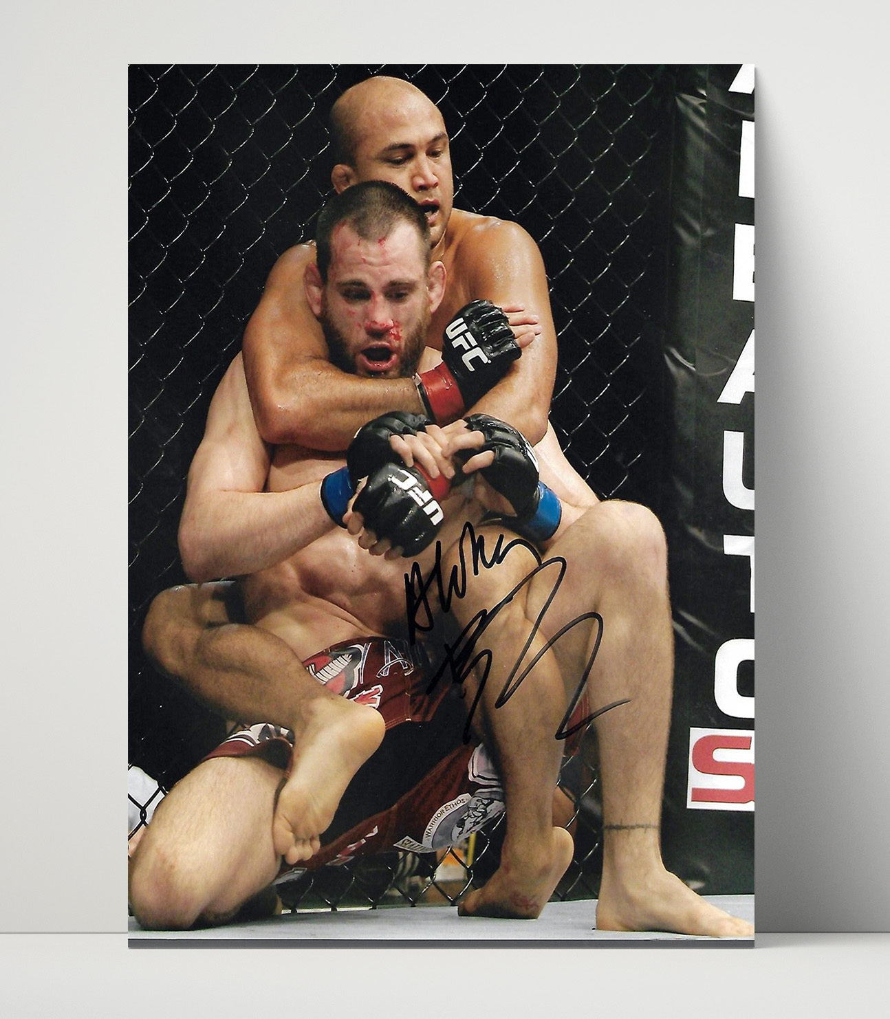 BJ Penn - Rear Choke Submission MMA Wall Art 16x20 Unframed Print wall art print – MMA Wall Art decor