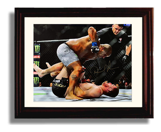 Daniel Cormier - Ground and Pound Finish MMA Wall Art 8x10 Beveled Frame wall art print – MMA Wall Art decor
