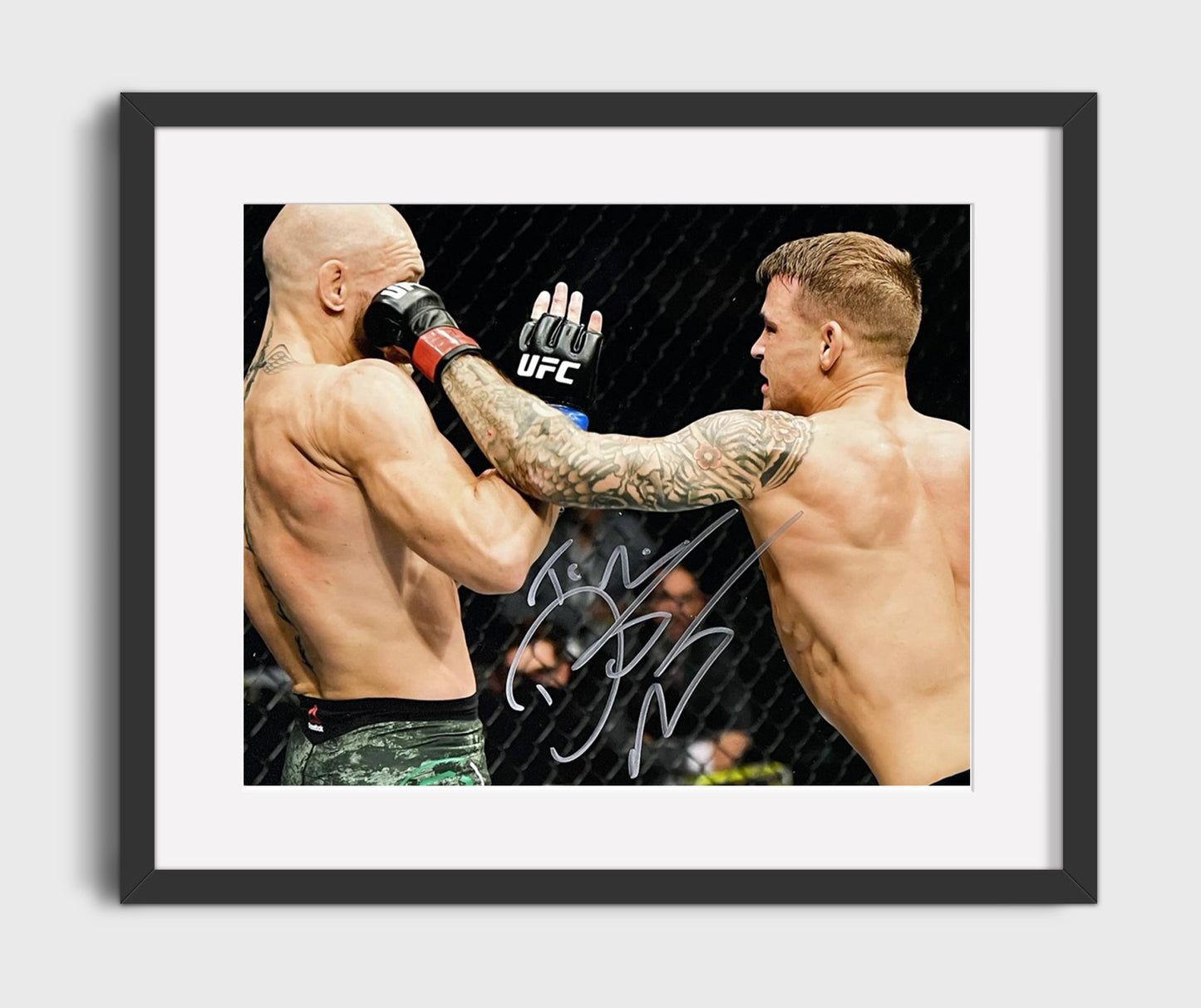 Dustin Poirier - Left Hook vs McGregor MMA Wall Art 16x20 Gallery Frame wall art print – MMA Wall Art decor