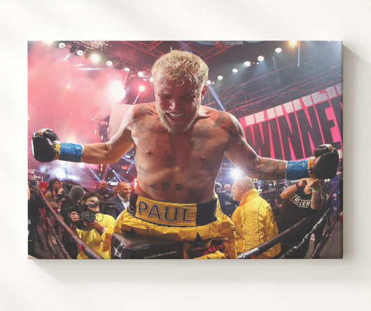 Jake Paul - Ring Victory Celebration 8x10 Canvas MMA wall art