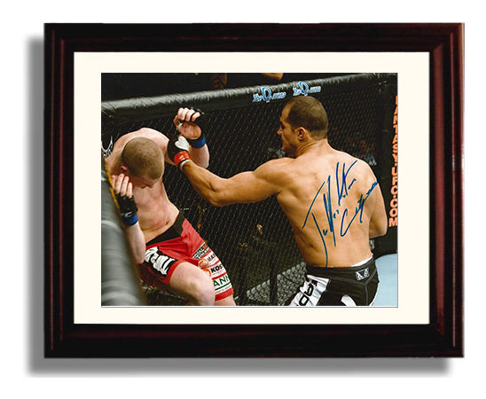 Junior Dos Santos - Red Shorts Punch Exchange MMA Wall Art 8x10 Beveled Frame wall art print – MMA Wall Art decor