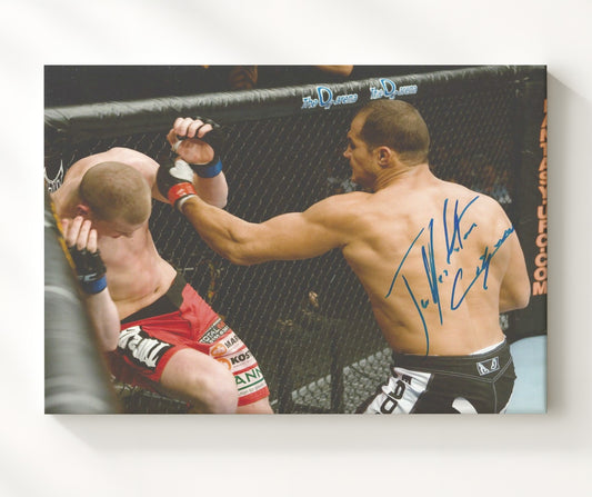 Junior Dos Santos - Red Shorts Punch Exchange 8x10 Canvas MMA wall art