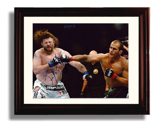 Junior Dos Santos - Republic Shorts Fight Exchange MMA Wall Art 8x10 Beveled Frame wall art print – MMA Wall Art decor