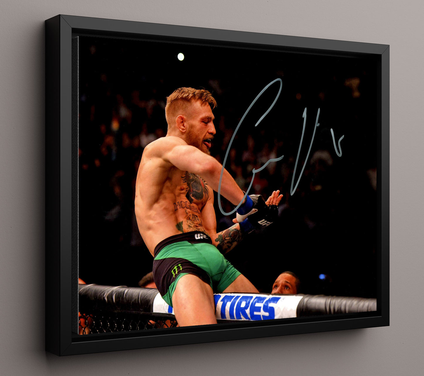 McGregor - Cage Celebration Pose MMA Wall Art 16x20 Framed Canvas wall art print – MMA Wall Art decor