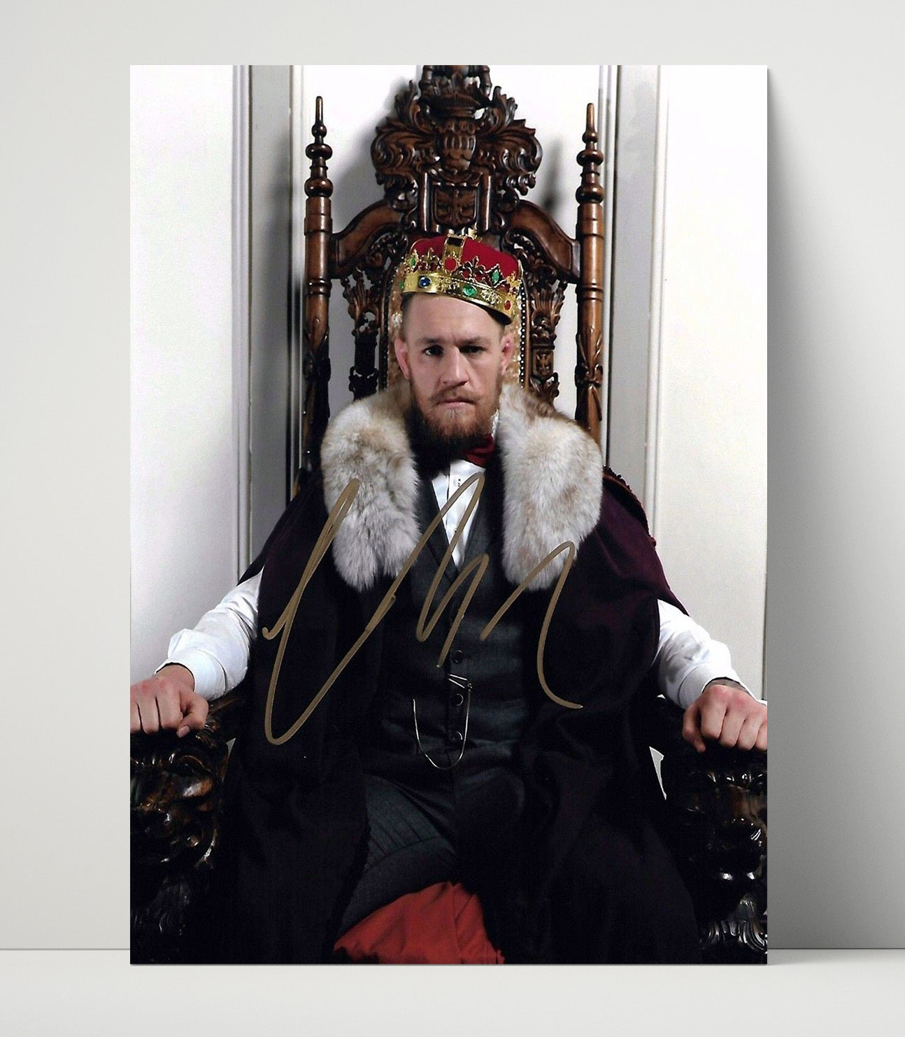 McGregor - Throne King Portrait MMA Wall Art 16x20 Unframed Print wall art print – MMA Wall Art decor
