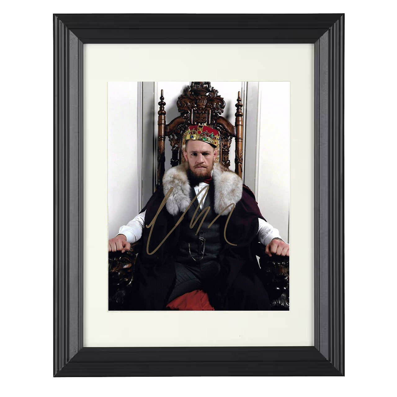 Conor McGregor – Throne King Image 8x10 matted black framed MMA wall art