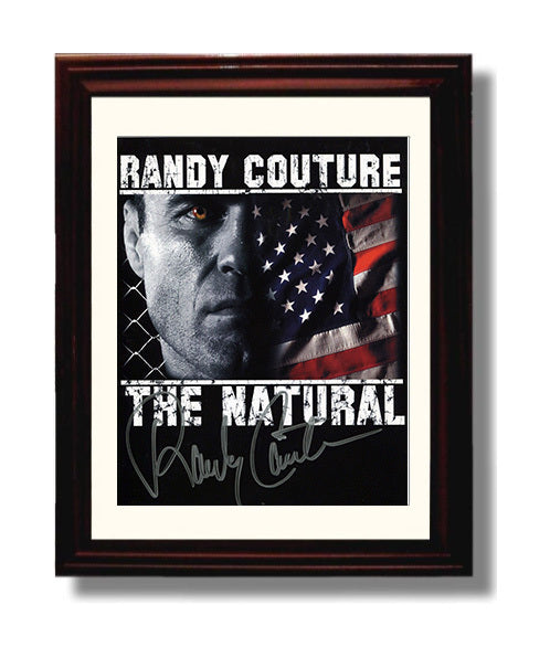 Randy Couture - The Natural Poster Portrait MMA Wall Art 8x10 Beveled Frame wall art print – MMA Wall Art decor